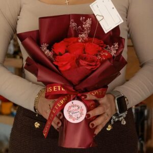 Love is Eternal Red Roses Soap Flower Bouquet