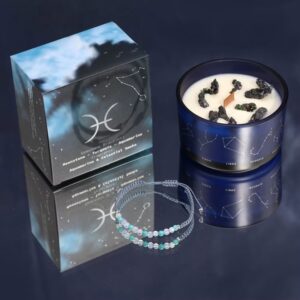 Pisces Gemstone Bracelet & Fragrant Candle