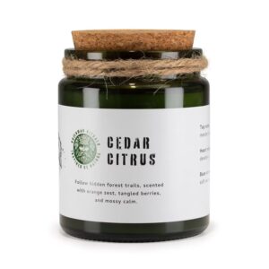 Cedar Citrus Greenman Soy Wax Candle