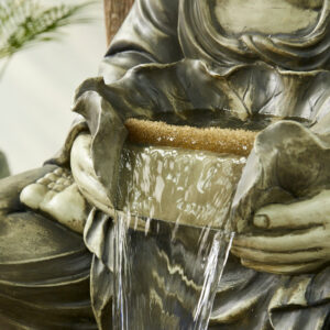 Halo Buddha Water Fountain Cascading Water