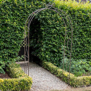 Knotted Steel Garden Arch | Eye-Catching Rust Brown Archway