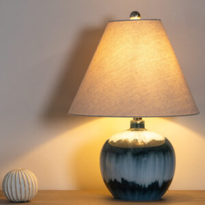 Ocean Shadows Glass Table Lamp