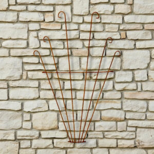 Peacock Curved Wall Trellis | Large Decorative Plant Support