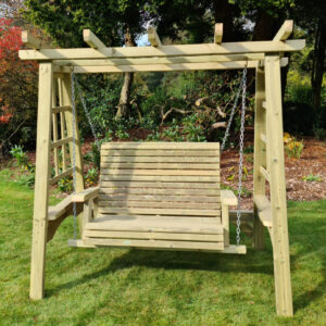 Wooden Pergola Swing Seat for Two