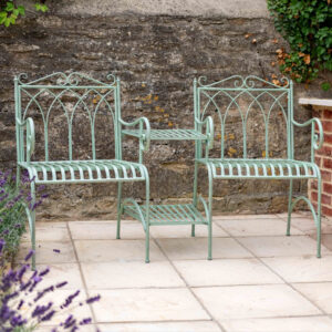 Vintage Inspired Companion Seat - Giverny Sage