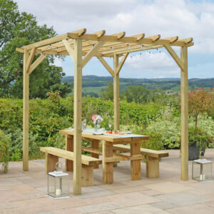 Zest Ascot Wooden Pergola 2.4m - Traditional