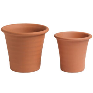 British Flowerpots - Ribbed Terracotta Planters