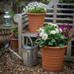 Terracotta Ribbed Planters | Handmade Frostproof Plant Pots