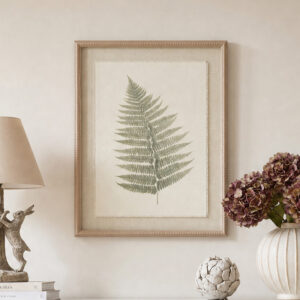 Framed Bracken Print _ Preserved Bracken on Torn Paper