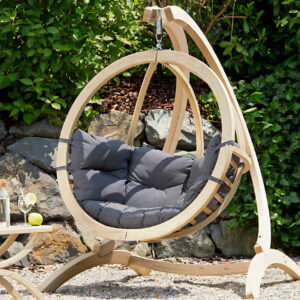 Single Swing Egg Chair Set - Anthracite Grey